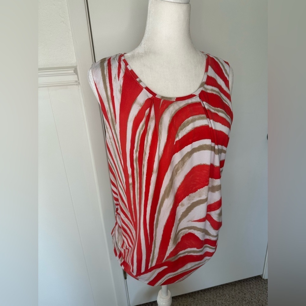 SoldPreston & York Elegant Red Tank Top size L - Picture 2 of 8